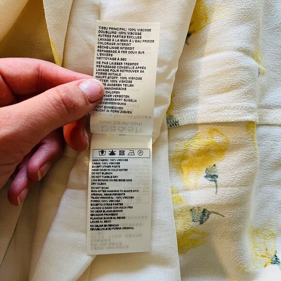ba&sh Floral Mini Dress in Yellow and Cream - Picture 7 of 11